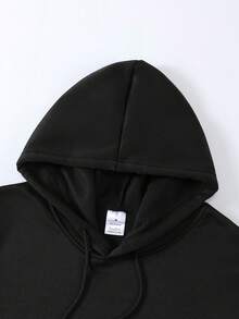 Beautiful Premium Men's Unisex Casual Printed Sweatshirt, New Limited Edition, Fashionable Hoodie With Drawstring, Autumn/Winter Top, Comfortable And Versatile Long-Sleeved Hoodie, Ling Moyun Selection - 黑色 - 查看 5