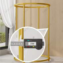 Perchero circular giratorio con ruedas de 360 ° , metal resistente - dorado - Ver 5