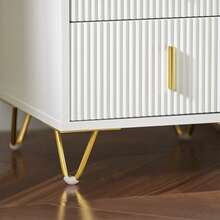 SoBuy Bedside Table With 2 Drawers For A Spring Mattress Bed, Side Table, Telephone Table, Nightstand, W X H X D: 40 X 47 X 40 Cm FBT115 - White X2 - View 11