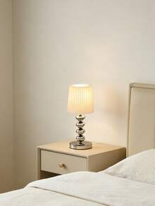 1pc USB Powered Silver Desk Lamp, Modern Retro Creative Minimalist Decor Lamp, Suitable For Bedroom Bedside, Room Desk - Silver - View 5