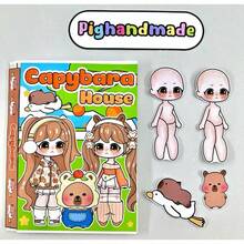 Donut Shop Pretend Play Set, Children's Role Play Toy, Paper Doll House, Handmade Non-Finished Book, Sticker, Children's Scrapbook Set, DIY Materials, Needs Handcrafting, Children's Stress Relief Toy, Sticker Painting - Multicolor - View 13
