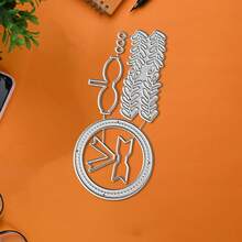 Creative Bow Wreath Dies, DIY Scrapbooking Album And Embossing Stencil, Greeting Card Making Tool, Card Paper Cutting Crafts ,Gift Card Making Template Die Cuts. - Silver - View 7