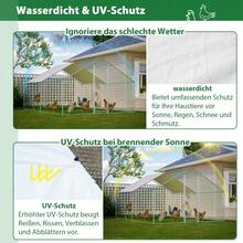 3x4m Metal Aviary With Integrated Climbing Structure, Roof And Enclosure: Weatherproof  With Ample Space For Small Animals And Poultry. - White - View 7