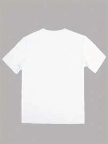 Camisetas casuales manga corta hombre talla grande estampados gráficos barbas gafas ideal uso diario verano para personas altas y corpulentas - Blanco - Ver 2