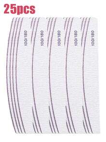 100/180 Grit Double-Sided Nail File, Reusable Nail Buffer Block, Suitable For Natural And Acrylic Nails, Home And Salon Use - Light Grey - View 14