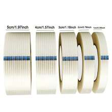 1PC Striped Fiber Tape 1-5cm X 25m Strong Adhesive Packing Tape - C-Transparent - View 3