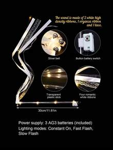 1/2/5pcs LED Glowing Fairy Wands With Ribbons And Bells, 3 Lighting Flashing Modes, Suitable For Wedding, Party, New Year, Thanksgiving, Graduation, Concert Party Gifts - One Size Fits All - View 11