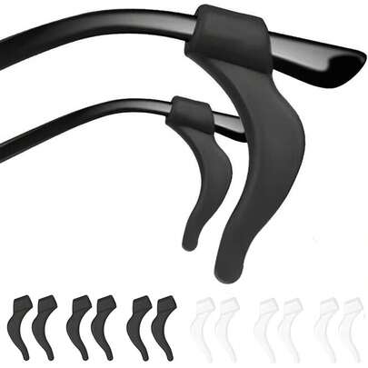 12 piezas/6 pares de agarres antideslizantes para gafas - Patillas antideslizantes, aptas para gafas de lectura, gafas de moda, gimnasio, oficina - Compatibles con gafas, adecuadas para mujeres y hombres, accesorios de oficina, diseño de moda, estructura duradera, entusiastas del fitness