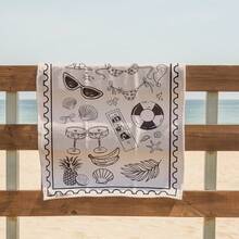 超大号超细纤维沙滩巾，适用于游行、露营、游泳和野餐。轻便易携。 - 海灘 - 查看 11