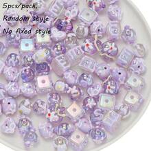 新款亚克力随机混色可爱手绘珠子DIY手链、手机链、包包挂件批发 - 彩色 - 查看 13