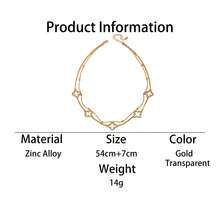 1件欧美度假风多层锁骨链，奢华微镶钻石镂空四叶草双层金项链，男士款 - 金黃色 - 查看 7