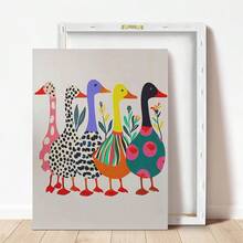 Tranh vải canvas chống thấm nước, tranh treo tường có khung cho phòng trẻ em, poster hình vịt ngộ nghĩnh, tranh in nhiều màu sắc, poster phong cách retro, trang trí tường, poster động vật, tranh in nhiều màu, tranh treo tường hiện đại sống động, trang trí phòng trẻ em dễ thương, tranh nghệ thuật thời trang, trang trí động vật hoạt hình. - Nhiều màu - Xem 4
