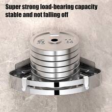 1pc Bathroom Triangle Basket Storage Rack, Stainless Steel Wall-Mounted Organizer Shelf, Corner Shower Caddy, Home Bathroom Towel Rack - Silver - View 5