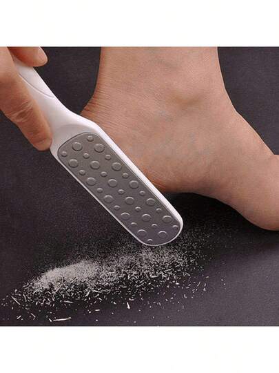 2 Dead Skin/Foot Grinder - Double Sided Calluses Remover And Dead Skin Exfoliating Tool, Creating A Smooth Foot Scrub Brush, White Foot Exfoliating Brush, Suitable For Home, Bag, And Storage