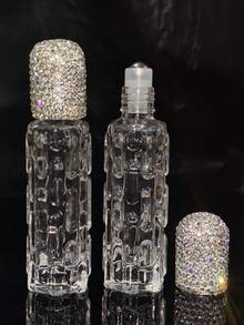 1pc 10ml Refillable Perfume Bottle With Artificial Rhinestones, Luxury Shiny Atomizer Spray Bottle, Toner Mist Container, Portable Travel Cosmetic Dispenser, Thoughtful Creative Gift - View 10