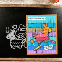 Creative Candy And Horse Dies, DIY Scrapbooking Album And Embossing Stencil, Greeting Card Making Tool, Card Paper Cutting Crafts ,Gift Card Making Template Die Cuts. - Silver - View 4