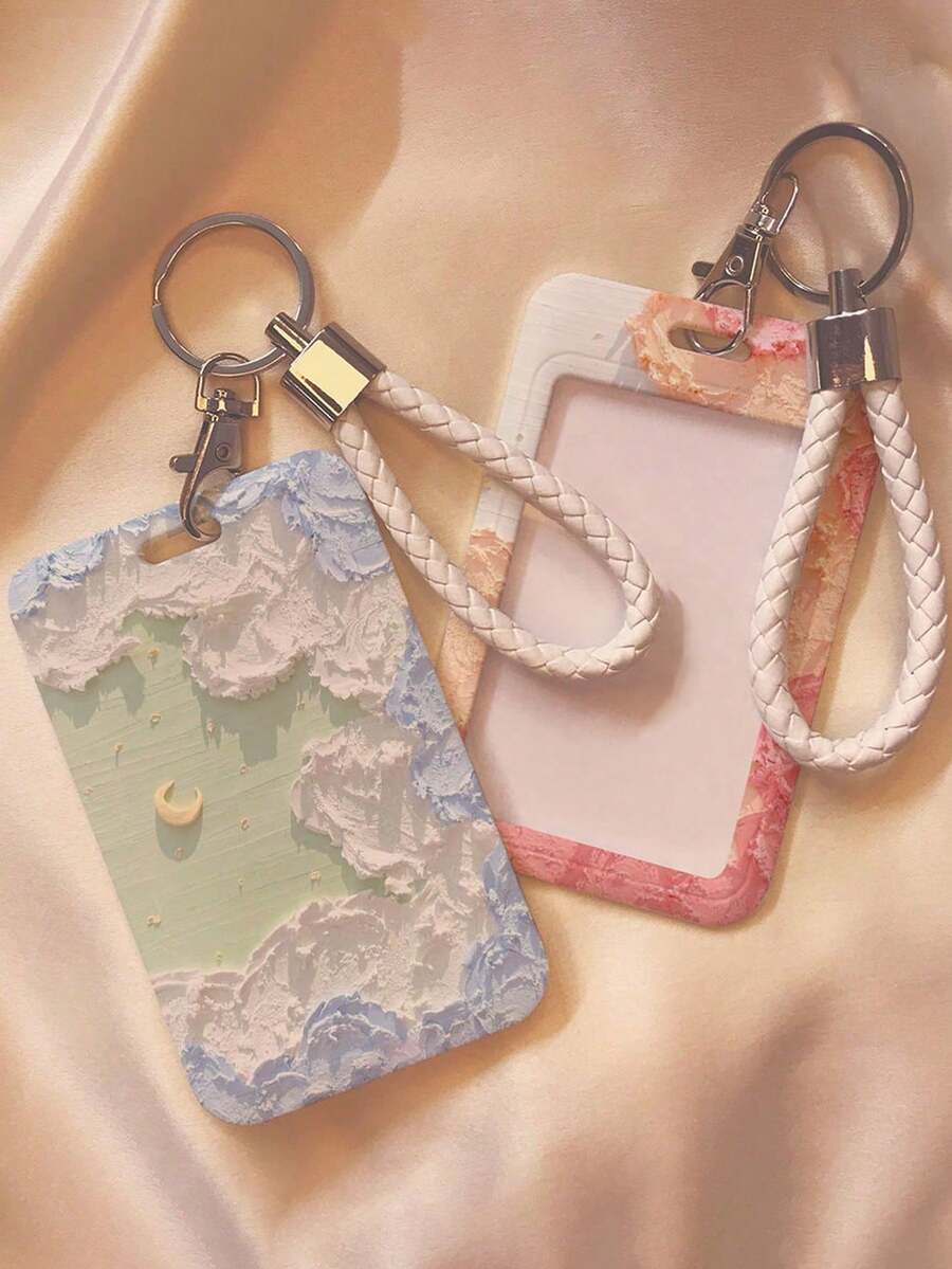 Suport pentru carduri cu design floral nou, potrivit pentru legitimație de student, card de masă, card de metrou, card de autobuz, card de preluare școlară etc. - Husă rigidă anti-pierdere pentru carduri, portofel pentru carduri, suport pentru carduri de nume, portofel pentru carduri de credit, suport pentru carduri de identitate pentru femei - Multicolor - Vizualizare 1