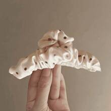 1pc Elegant Polka Dot Pleated Mesh Hair Clip, Graceful Hair Claw For Updo, Spring/Summer - Multicolor - View 7