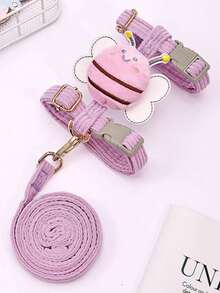 猫咪胸背带及牵引绳套装，蜜蜂图案，适合猫咪及小型/中型犬，四季皆宜，胸带式，防勒颈背心式胸背带 - 彩色 - 查看 10