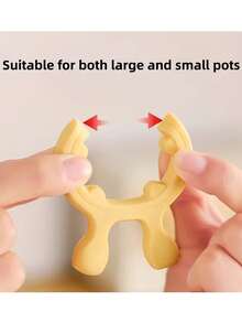 1个鹿耳烤盘架 - 耐热硅胶厨房用具收纳架，带防滑手柄，经久耐用且易于清洁，适用于大/小锅具。 - 彩色 - 查看 5