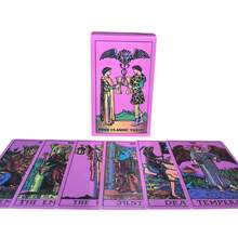 English Pink Classic Tarot Cards Game, Leisure Gathering Festival Cards, Party Game Activities - Pink - View 7