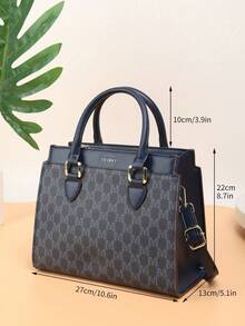 Dedoo 新款复古时尚女士大容量斜挎包，适合旅行、购物、聚会等各种场合，适合年轻和中年女性，欧美奢华风格 - 寶藍色 - 查看 6