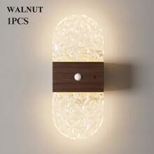 Crystal Motion Sensor Wall Light, Acrylic Cabinet Sensor Wall Light, USB Rechargeable Magnetic Sensor Night Light, Bedroom Bedside Decorative Wall Lamp, Wireless Sensor LED Wall Light, 1200mAh Battery Powered, Suitable For Corridor, Kitchen Cabinet, Wardrobe And Room Decor - Multicolor - View 16