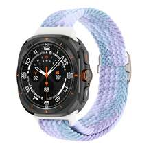 适用于三星 Galaxy Watch Ultra 47mm 的可调节尼龙编织运动表带及配件 - 彩色 - 查看 10