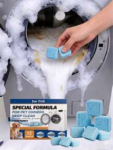 Deep Cleaning Washing Machine Effervescent Tablets - Professional Stain And Limescale Remover - Odor Eliminator Cleaner - Suitable For Front-Loading And Top-Loading Washing Machines - Powerful Stain-Dissolving Washing Balls - Essential For Washing Machine Maintenance And Home Cleaning, Providing A Fresh And Bright Clean - Multicolor - View 12