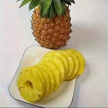 1pc Stainless Steel Pineapple Peeler And Slicer, Made Of High-Quality Stainless Steel, With Yellow Non-Slip Easy-Grip Handle, One-Button Operation To Peel, Core, And Slice Pineapple And Other Fruits, Durable And Rust-Resistant, Simplifies Fruit Preparation Process - Multicolor - View 4