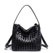 Luxury Woven Faux Leather Hobo Bag For Women, Adjustable Strap Crossbody Shoulder Bag, Fashion Handbag For Commute & Dating - Multicolor - View 14