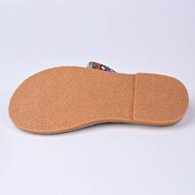 彩虹蝴蝶结女士平底凉鞋，舒适按摩鞋底彩色沙滩拖鞋 - 彩色 - 查看 10