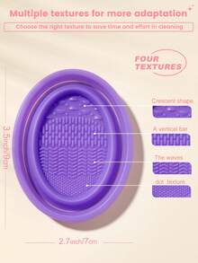 47件套化妆工具套装，包括：25支化妆刷套装+2个化妆海绵+2个迷你化妆海绵+2个迷你气垫粉扑+2个洁面海绵+2个手碗挂绳+1个化妆刷清洁工具+1个发带 - 彩色 - 查看 3