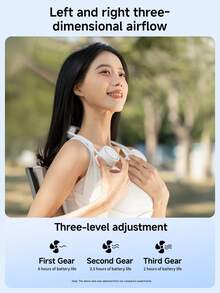 ViSSKO Summer Essential Cooling Neck Fan | Semiconductor Cooling Chip Instant Cooling, Retractable Hose For Easy Carry, Supports Aromatherapy, 3 Wind Speed Modes For All-Day Freshness - Neckband Style (cooling Version) - View 8