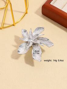 Anillo de moda de lujo y versátil con diseño exagerado de flor dorada y hoja plisada en 3D para mujeres - Anillo de oro con flores tridimensionales plisadas exageradas - Ver 2