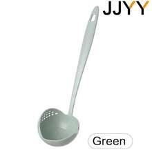 JJYY-2 In 1 Kitchen Spoon, Long Plastic Strainer, Filter, Tableware, Hot Pot HDFP - Azul - View 8