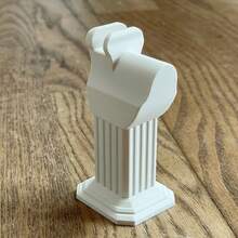 Creative 3D-Printed Roman Column Eyeglass Holder Crafted From Premium Photopolymer Resin, This Elegant Column-Style Holder Features An Ivory-White Finish With Intricate Grooved Detailing. Its Smooth Surface And Refined Texture Make It A Stylish Desktop Accent While Securely Holding All Types Of Eyeglasses And Fashion Glasses. - A - View 1