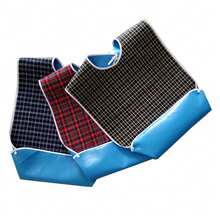 Poncho ajustable y lavable para adultos con atrapapolvos, ideal para mujeres y hombres mayores, 3 unidades de ponchos para adultos, ponchos lavables para personas mayores, protectores de ropa, ponchos para hombres y mujeres con cierre de snapper, asistencia para alimentación de personas mayores, suministros de cuidado en el hogar - A - Ver 8