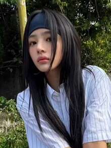 1条运动吸汗头带，跑步健身头巾夏季发饰沙滩发夹度假发夹 - 藏青色 - 查看 9