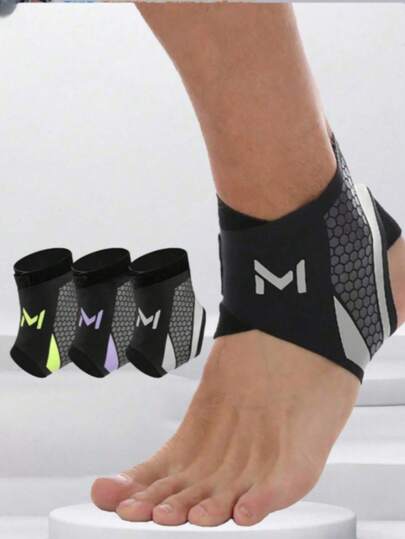 حزام كاحل رياضي للكرة السلة وكرة القدم، قابل للتنفس، يوفر دعم وضغط مرن، حماية الكاحل من الإصابات، مناسب للياقة البدنية والرياضات الخارجية، حماية احترافية للكاحل والقدم، (أسود رمادي: للقدم اليمنى)