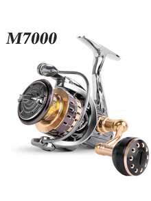 纺车轮，金属纺车轮，CNC铝合金线杯，最大刹车力12公斤，齿轮比4.7:1/5.1:1/5.5:1，顺滑强劲的淡水海水两用渔线轮 - 彩色 - 查看 17