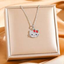 SANRIO 1pc New Hello Kitty Necklace, Sweet & Cute Women's Pendant, High-End Feel, Fashionable, Versatile, Luxury Choker Necklace, Suitable For Valentine's Day, Wedding, Travel, Birthday, New Year Gift - Cartoon - View 15