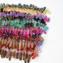 1pc Natural Crystal Beads Strand, DIY Natural Crystal Bracelet Necklace Earring Jewelry Making - A - View 5