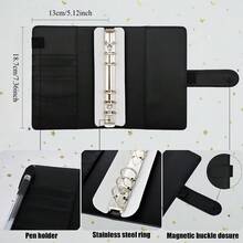 DOMUUH A6预算活页夹，带拉链信封 - 现金整理系统，包含支出预算表和现金信封，助您做好预算，节省开支 - 储蓄活页夹 - 粉色 - 查看 9