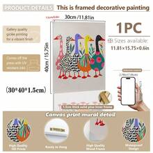 Tranh vải canvas chống thấm nước, tranh treo tường có khung cho phòng trẻ em, poster hình vịt ngộ nghĩnh, tranh in nhiều màu sắc, poster phong cách retro, trang trí tường, poster động vật, tranh in nhiều màu, tranh treo tường hiện đại sống động, trang trí phòng trẻ em dễ thương, tranh nghệ thuật thời trang, trang trí động vật hoạt hình. - Nhiều màu - Xem 12