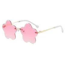 1 Pair Children's Floral Shaped Frameless Glasses, Fashionable Cute Personalized Colorful Runway Decorative Glasses - Multicolor - View 6