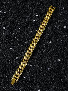 1件装 13毫米宽 男士光滑链项链和手链套装 - Style A - 查看 11