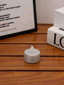 1 pièce Bougie électronique LED, or, argent, poudre rose, petite bougie de thé, décoration romantique pour proposition, éclairage cadeau de surprise pour anniversaire - lampe à bougie - Voir 21