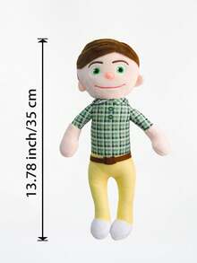 1个35厘米/13.78英寸可爱卡通男孩毛绒玩具，柔软填充，是送给孩子和收藏家的理想礼物，舒适的卧室装饰，适合儿童的柔软毛绒玩具 - 膚色 - 查看 11