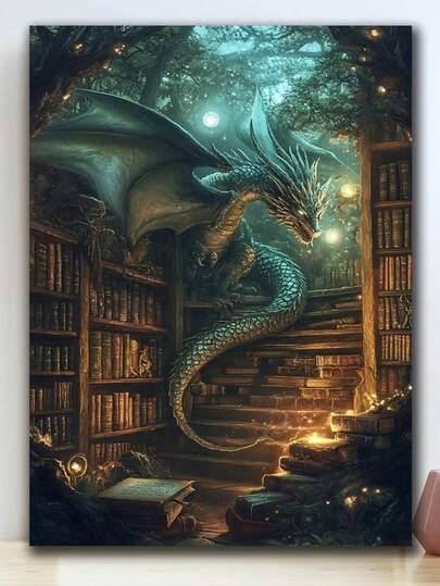 Kits de Arte com Diamantes de Dragão para Adultos, Pintura de Diamante 5D Árvore da Vida Completa Quadrada para Adultos Iniciantes, Kits de Arte com Diamantes DIY para Presente e Decoração de Parede Doméstica